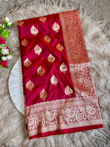 Traditional Pink Paithani Silk Saree with Meenakari Zari Weaving Work